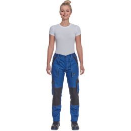 Spodnie-ochronne-damskie-bawełniane - MAX-SUMMER-LADY-niebieski-czarny-przód