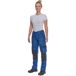 Spodnie-ochronne-damskie-100%-bawełna - MAX-SUMMER-LADY-niebieski-czarny