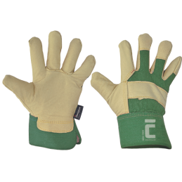 Rękawice-robocze-ocieplane-wzmacniane-licową-skórą-świńską - ROSE-FINCH-zielony