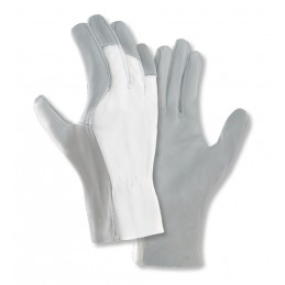 Rękawice-ochronne-drelichowe-bawełniane-wzmocnione-wysokiej-jakości-miękką-skórą-licową-kozią - TEXXOR-1230