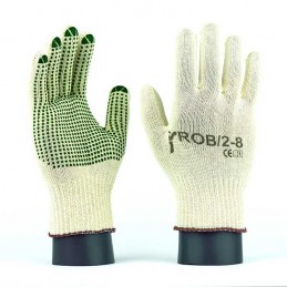 Średniej-grubości-bawełniane-dziane-rękawice-robocze-z-jednostronnym-nakropieniem-PVC - JS-GLOVES-ROBV/2