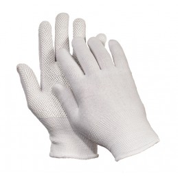 Białe-rękawice-z-przędzy-poliestrowej-z-mikronakropieniem - FF-BUSTARD-EVO-LIGHT-HS-04-015