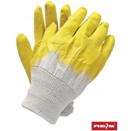 Rękawice-robocze-powlekane-żółtą-gumą - RGS-GRIP