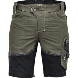 Męskie-krótkie-spodnie-ochronne-z-innowacyjnej-elastycznej-tkaniny-Trifibetex® - NEURUM-CLASSIC-szorty-ciemnooliwkowy