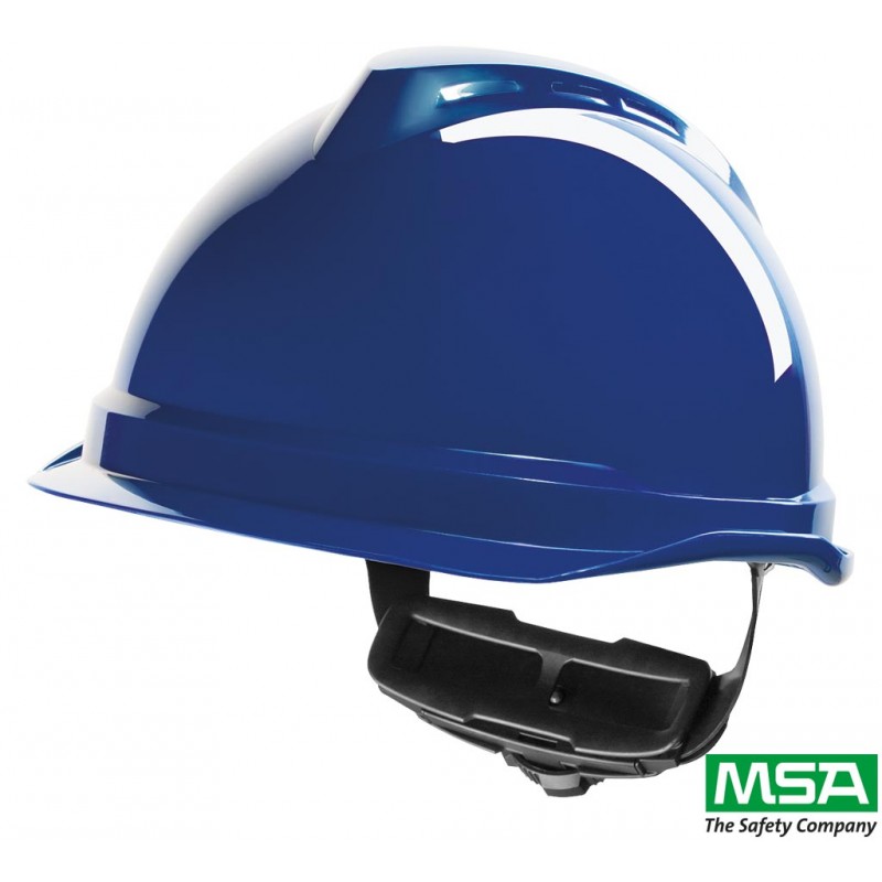 Hełm-ochronny-z-tworzywa-ABS-z-krótkim-daszkiem - MSA-V-GARD-520-niebieski