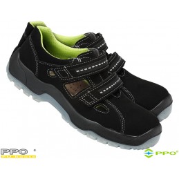Sandały-bezpieczne-wykonane-z-mikrofibry-z-metalowym-podnoskiem-i-niemetalową-wkładką-antyprzebiciową - PPO681-S1P-SRC