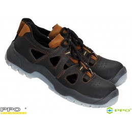 Sandały-bezpieczne-skórzane-z-metalowym-podnoskiem-ochronnym - PPO52-S1-SRC