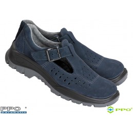 Sandały-bezpieczne-wykonane-ze-skóry welurowej-z-metalowym-podnoskiem-ochronnym - PPO41W-S1-SRC