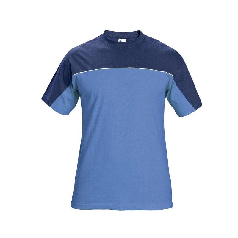 Koszulka-T-shirt-wykonana-z-bawełny - STANMORE-niebieski-ciemnoniebieski
