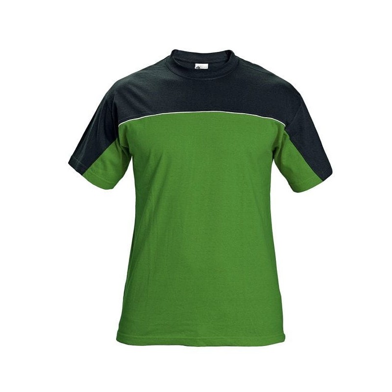 Koszulka-T-shirt-wykonana-z-bawełny - STANMORE-zielony-czarny