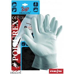 Rękawice-wykonane-z-przędzy-nylonowej-powlekane-białym-poliuretanem - POLIUREX