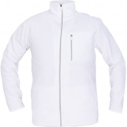 Bluza-wykonana-z-polaru-bez-podszewki-zapinana-na-zamek - KARELA-biały
