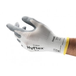 Rękawice-ochronne-wykonane-z-białej-przędzy-nylonowej-powlekane-pianką-nitrylową - ANSELL-HYFLEX®11-800