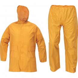 Dwuczęściowe-ubranie-ochronne-przeciwdeszczowe-spodnie-do-pasa-i-kurtka-z-kapturem - HYDRA-żółty