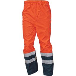 Spodnie-o-wysokiej-widoczności-wykonane-z-tkaniny-poliestrowej-powlekanej-poliuretanem-wodoodporne - EPPING-NEW-pomarańczowe
