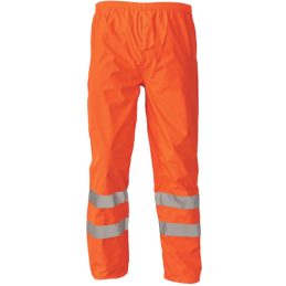 Wodoodporne-spodnie-wysokiej-widzialności-z-odblaskowymi-taśmami - GORDON-odblaskowy-pomarańczowy