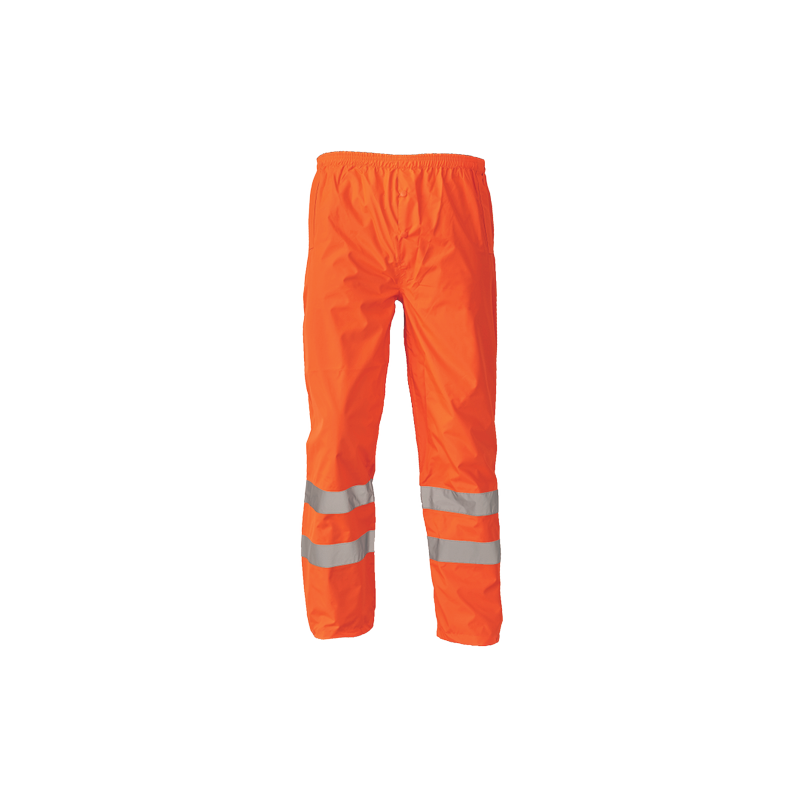 Wodoodporne-spodnie-wysokiej-widzialności-z-odblaskowymi-taśmami - GORDON-odblaskowy-pomarańczowy