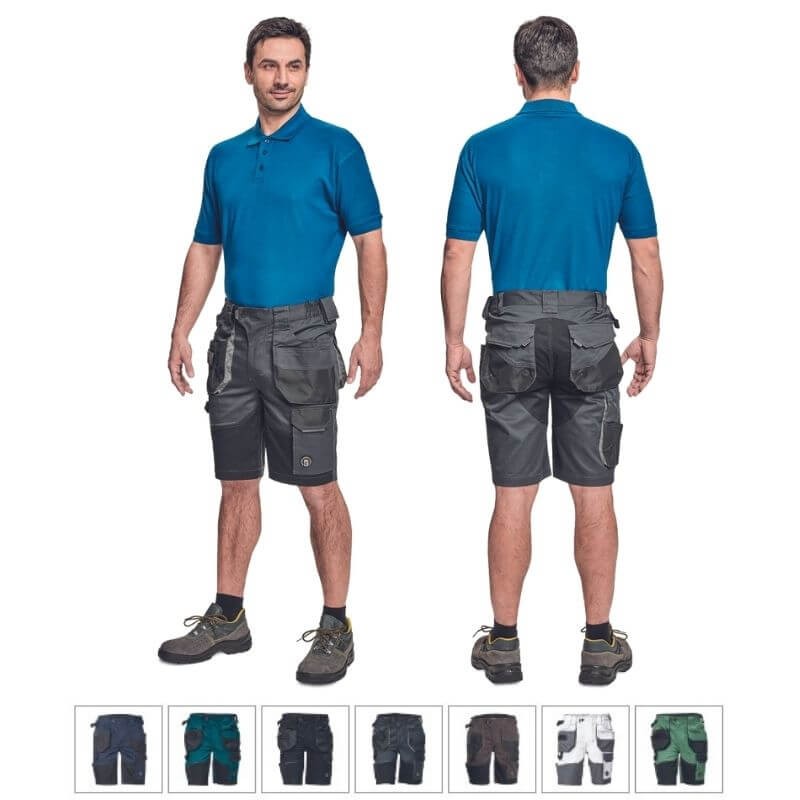 Męskie-krótkie-spodnie-robocze-wykonane-z-elastycznej-innowacyjnej-tkaniny-TRIFIBETEX - DAYBORO-szorty