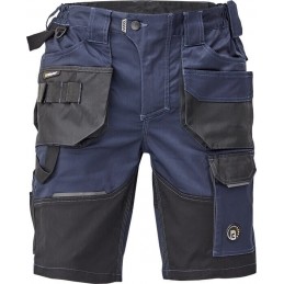Męskie-krótkie-spodnie-robocze-wykonane-z-elastycznej-innowacyjnej-tkaniny-TRIFIBETEX - DAYBORO-szorty-granatowy