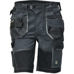 Męskie-krótkie-spodnie-robocze-wykonane-z-elastycznej-innowacyjnej-tkaniny-TRIFIBETEX - DAYBORO-szorty-antracyt