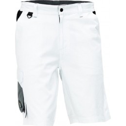 Męskie-krótkie-spodnie-robocze-bawełniano-poliestrowe-na-lato - CREMORNE-SZORTY-biały