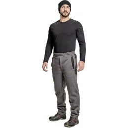 Męskie-spodnie-robocze-dresowe-bawełniano-poliestrowe-z-elastyczną-talią - CREMORNE-DRES-przód