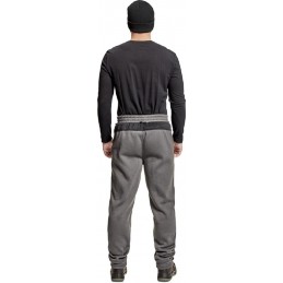 Męskie-spodnie-robocze-dresowe-bawełniano-poliestrowe-z-elastyczną-talią - CREMORNE-DRES-tył