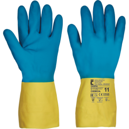Rękawice-ochronne-lateksowe-pokryte-warstwą-neoprenu-odporne-chemicznie - CASPIA