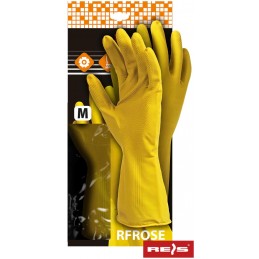 Rękawice-robocze-gospodarcze-lateksowe-flokowane-pyłem-bawełnianym - RFROSE