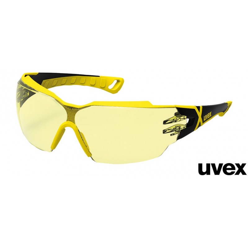 Przeciwodpryskowe-okulary-z-szybką-z-poliwęglanu-niezaparowujące-ochrona-przed-UV-techologia-x-twist - UVEX-PHEOSCX-żółte