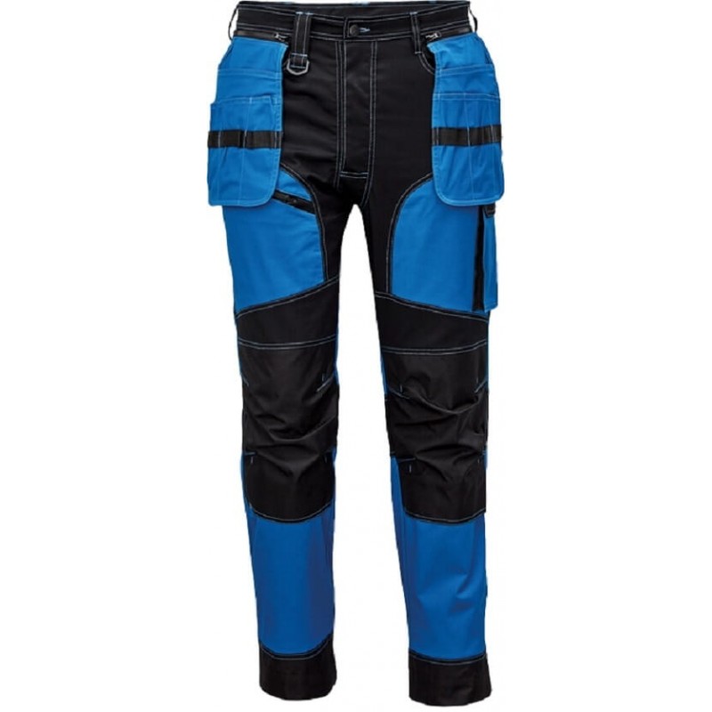 Nowoczesne-męskie-bawełniane-spodnie-robocze-z-elastyczną-talią-i-dużą-ilością-wielofunkcyjnych-kieszeni - KEILOR-niebie