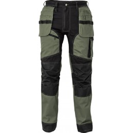Nowoczesne-męskie-bawełniane-spodnie-robocze-z-elastyczną-talią-i-dużą-ilością-wielofunkcyjnych-kieszeni - KEILOR-oliwko