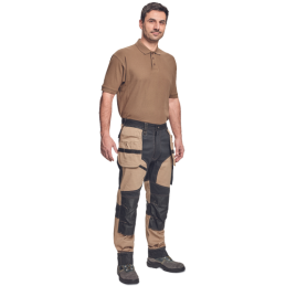 Nowoczesne-męskie-bawełniane-spodnie-robocze-z-elastyczną-talią-i-dużą-ilością-wielofunkcyjnych-kieszeni - KEILOR-beżow