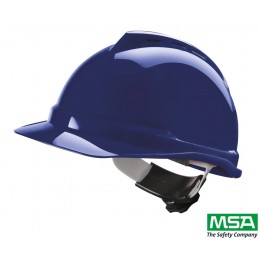 Kask-ochronny-tworzywo-ABS-wentylowany-więźba-tekstylna-regulacja-pokrętłem - MSA-V-GARD-500-niebieski