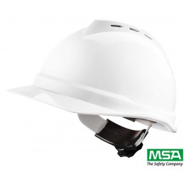 Kask-ochronny-tworzywo-ABS-wentylowany-więźba-tekstylna-regulacja-pokrętłem - MSA-V-GARD-500-biały
