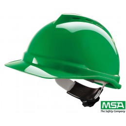 Kask-ochronny-tworzywo-ABS-wentylowany-więźba-tekstylna-regulacja-pokrętłem - MSA-V-GARD-500-zielony
