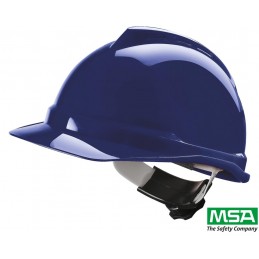Kask-przemysłowy-tworzywo-ABS-bez-wentylacji-więźba-tekstylna-pokrętło - MSA-V-GARD-500-niebieski