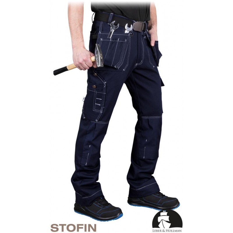 Spodnie-robocze-z-tkaniny-bawełnianej-z-dużą-ilością-kieszeni - LH-STONER