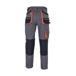 Spodnie-ochronne-do-pasa-poliestrowo-bawełniane-liczne-wielofunkcyjne-kieszenie - FF-CARL-BE-01-003-szare