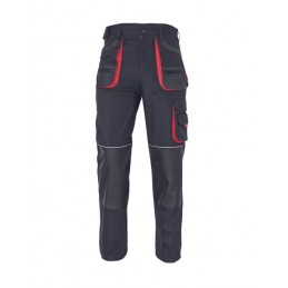 Spodnie-ochronne-do-pasa-poliestrowo-bawełniane-liczne-wielofunkcyjne-kieszenie - FF-CARL-BE-01-003-czarne