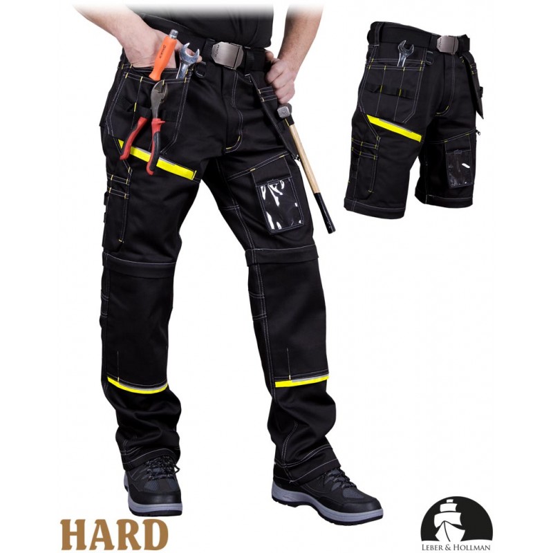 Wysokiej-jakości-spodnie-robocze-z-odpinanymi-nogawkami - LH-PEAKER-czarno-żółte