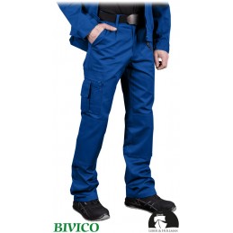 Spodnie-ochronne-z-tkaniny-poliestrowo-bawełnianej-liczne-wielofunkcyjne-kieszenie - LH-VOBSTER-niebieskie