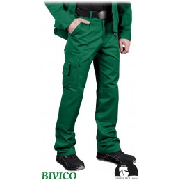 Spodnie-ochronne-z-tkaniny-poliestrowo-bawełnianej-liczne-wielofunkcyjne-kieszenie - LH-VOBSTER-zielone