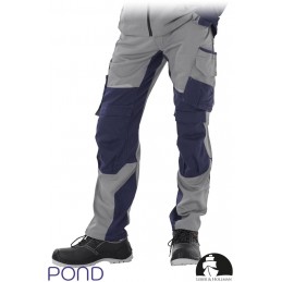 Męskie-spodnie-ochronne-wykonane-z-tkaniny-bawełnianej-z-dużą-ilością-kieszeni - LH-POND-T
