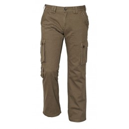 Spodnie-bawełniane-do-pasa-funkcjonalne-kieszenie-wygodny-krój - CHENA-oliwkowy
