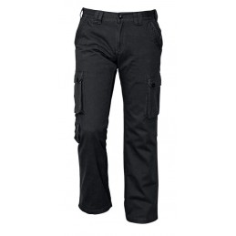 Spodnie-bawełniane-do-pasa-funkcjonalne-kieszenie-wygodny-krój - CHENA-czarny
