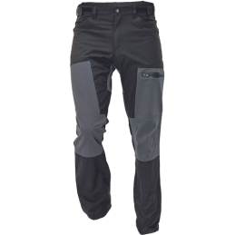 Męskie-spodnie-outdoorowe-wykonane-z-poliamidu-wzmocnione-w-kroczu-na-udach-i-kolanach - NULATO-czarno-szare