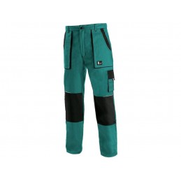 Męskie-spodnie-ochronne-do-pasa-wykonane-z-tkaniny-bawełnianej-z-dużą-ilością-kieszeni - CXS-LUXY-JOSEF-zielono-czarne