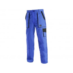 Damskie-spodnie-robocze-do-pasa-wykonane-z-tkaniny-bawełnianej - CXS-LUXY-ELENA-niebiesko-czarne