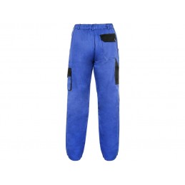 Damskie-spodnie-robocze-do-pasa-wykonane-z-tkaniny-bawełnianej - CXS-LUXY-ELENA-niebiesko-czarne-tył